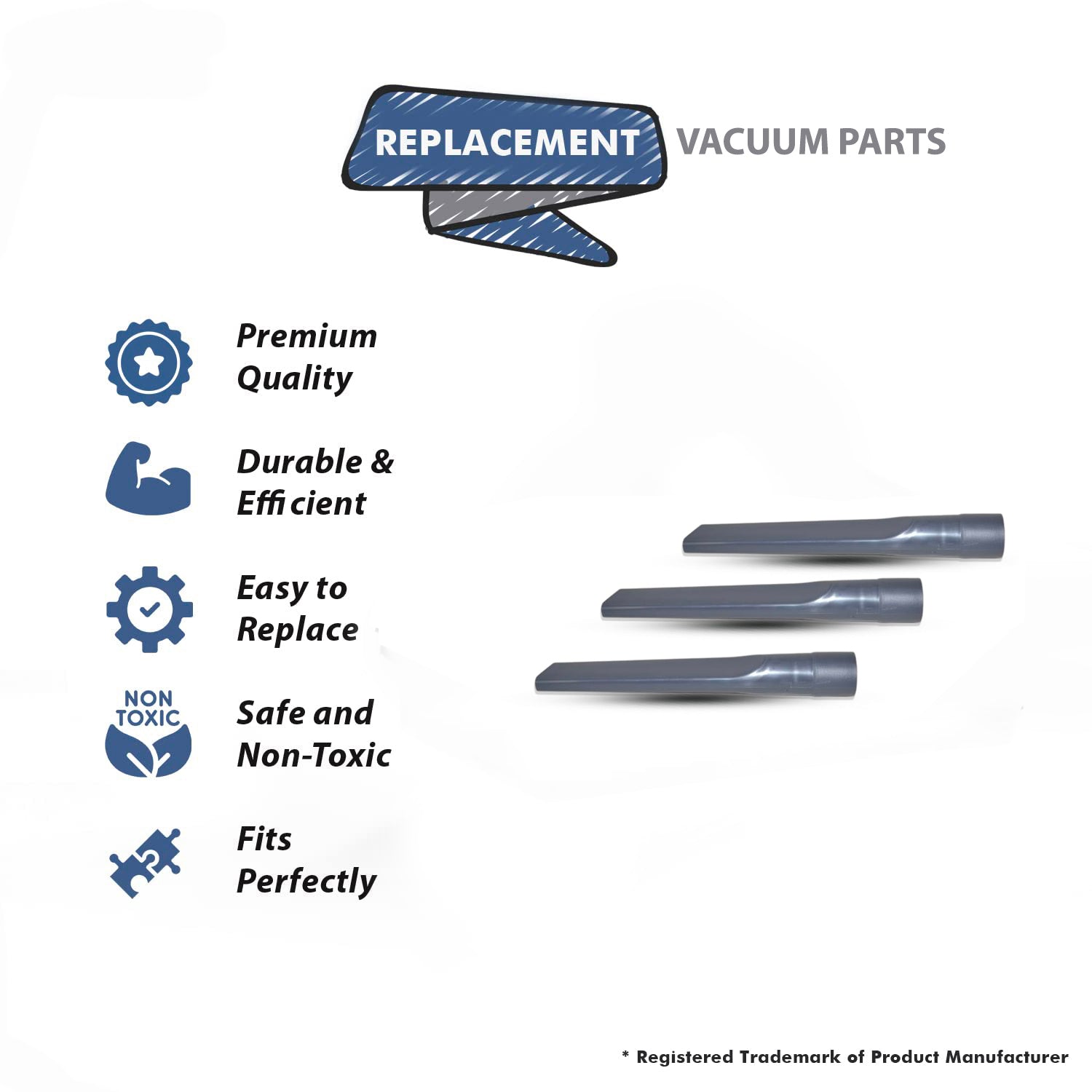 Topvacuumparts Replacement For Hoover CH54000 Series Vacuum Crevice Tool, 3PK # Compare To Part 440007808