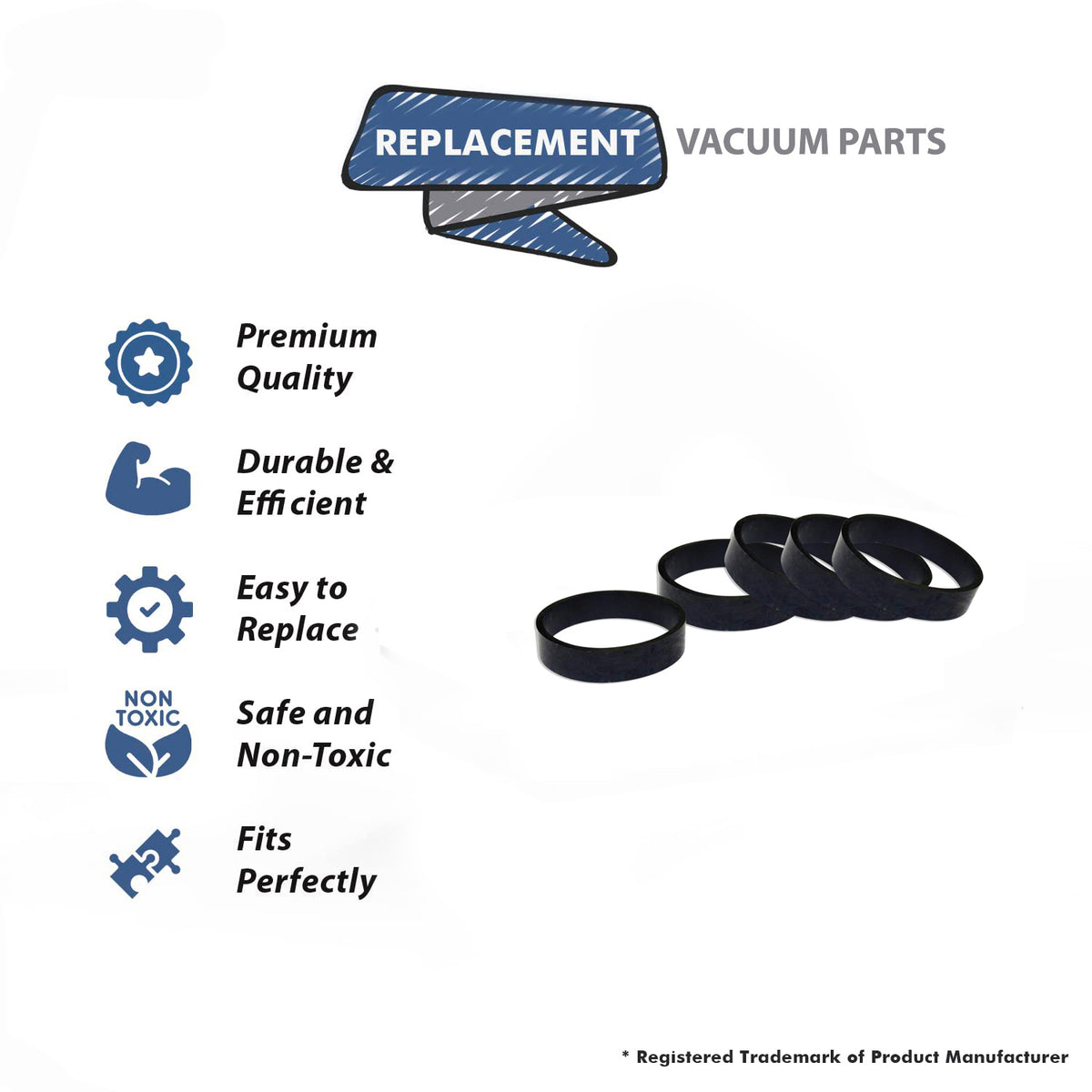 Topvacuumparts Replacement Vacuum Traction Belt for Kirby 1CB Omega G3 Heritage Legend Models 5 Belts
