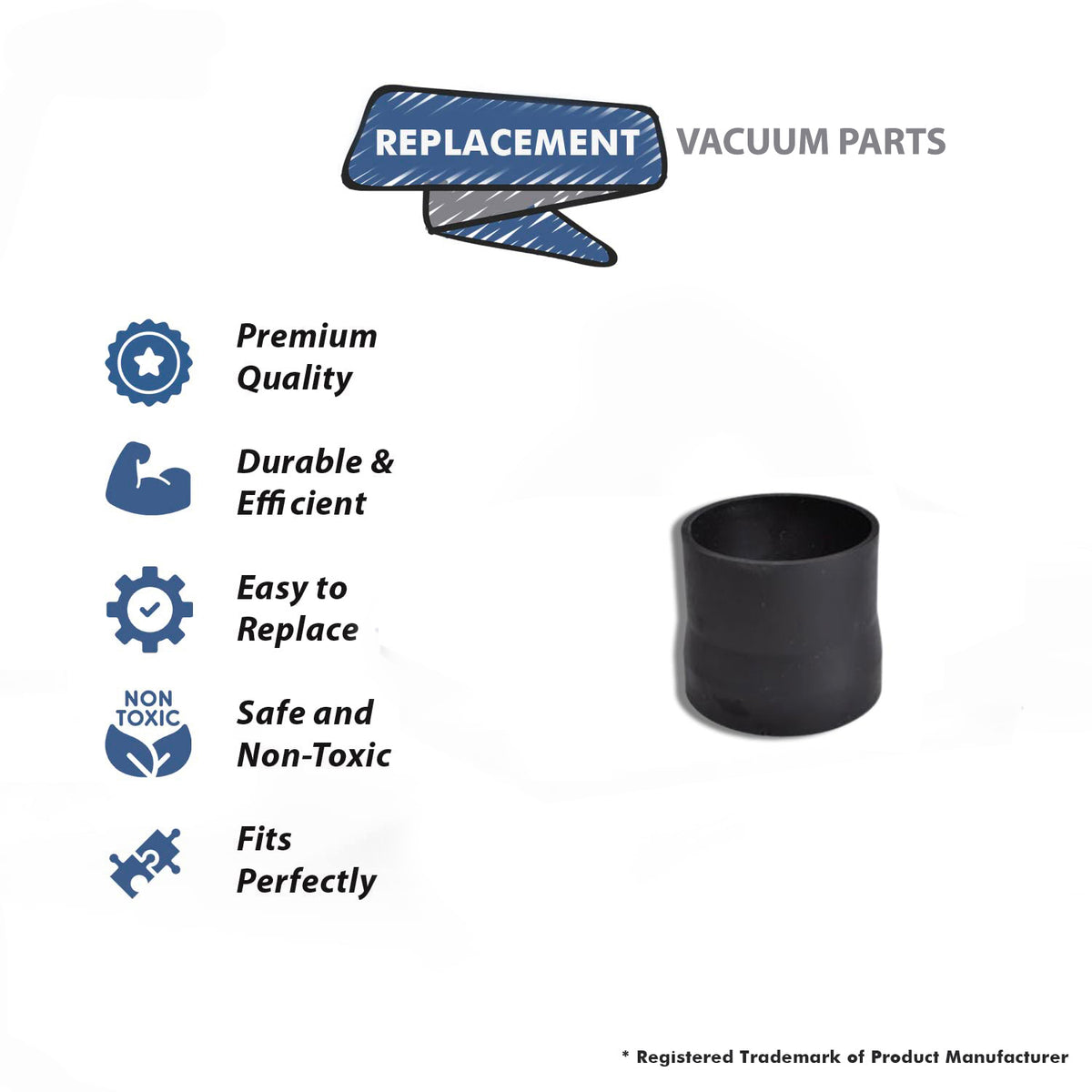 Topvacuumparts Replacement Part For Fit All Vacuum Cleaner Gasket Adapter # Compare to Part 38447