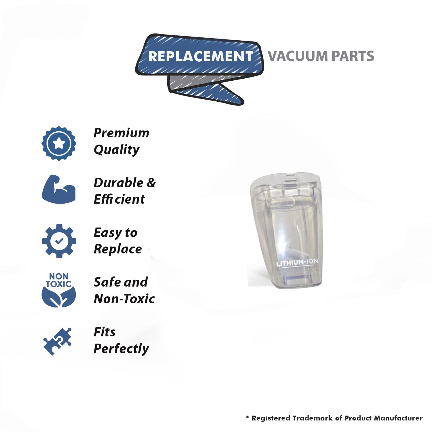 Topvacuumparts Replacement Part For Bissell 2286, 2482, 3192 Stick Vacuum Dirt Cup # Compare To Part 1616325