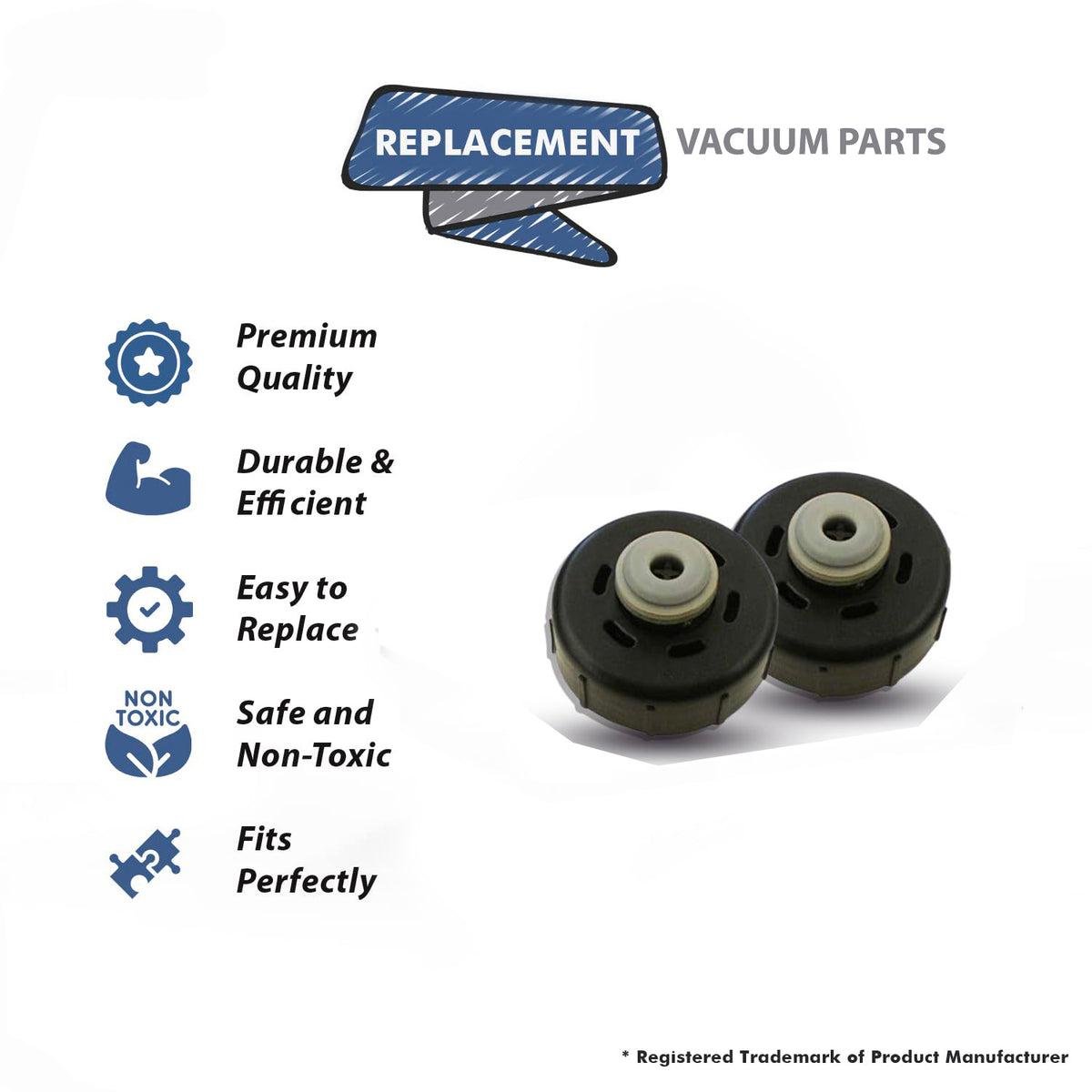 Topvacuumparts Replacement Part For Part For Bissell 2 Pk, Spotbot Deep Cleaner Cap & Insert Assembly # compare to part 2037477