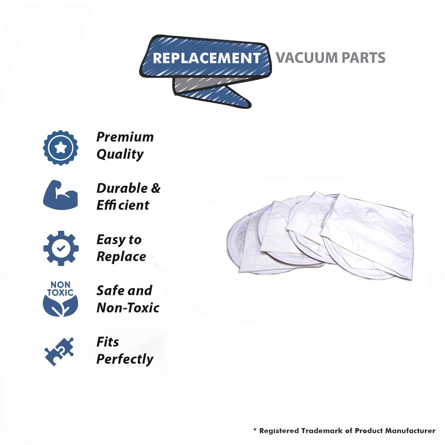 Topvacuumparts 16 Replacement For Filtex, Airvac, M & S Central Vacuum Bags Model 12 Gallon Style 722L, MS VM502, FIR-1412ES, S-310 (4Pk) # 405906