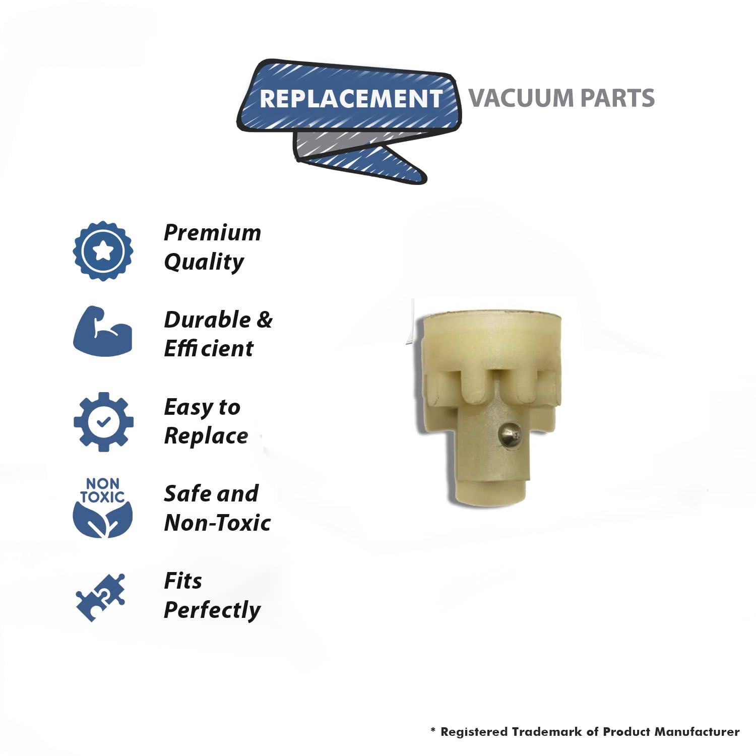 Topvacuumparts Replacement Part For Koblenz P4000 Vacuum Cleaner 8 Notch Right hand coupling