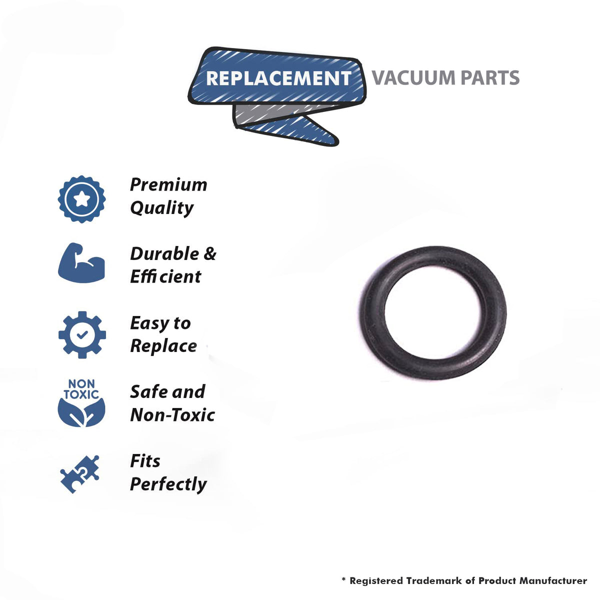 Topvacuumparts Replacement Part For Royal RY6500 Upright Vacuum Cleaner Gasket O Ring # compare to part 1JR0036000