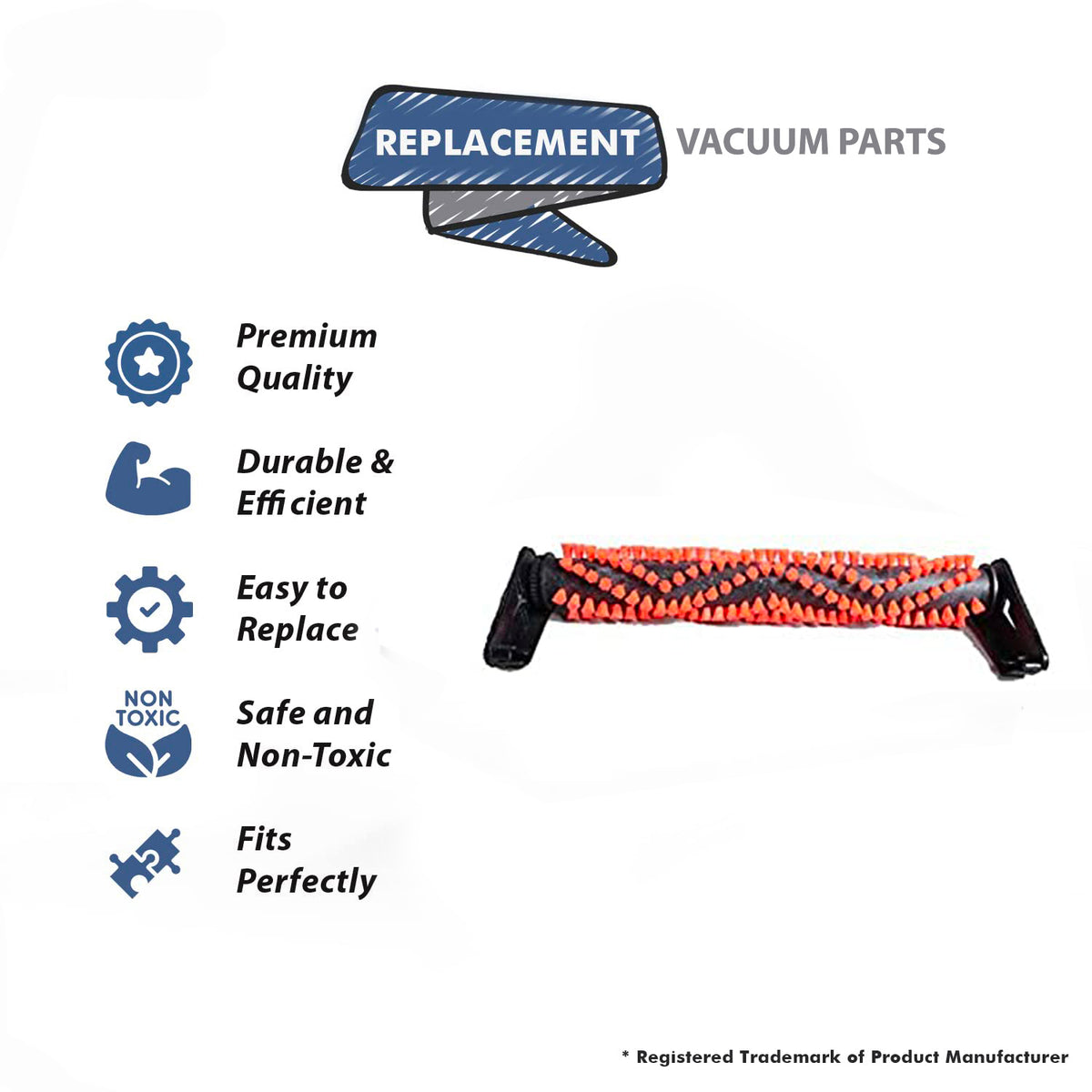Topvacuumparts Replacement Part For Bissell Brush Roll for 16977, 1697, 16973, 1697A, 1697M, 1697Q, 1697R Vac Models # compare to part 2101128