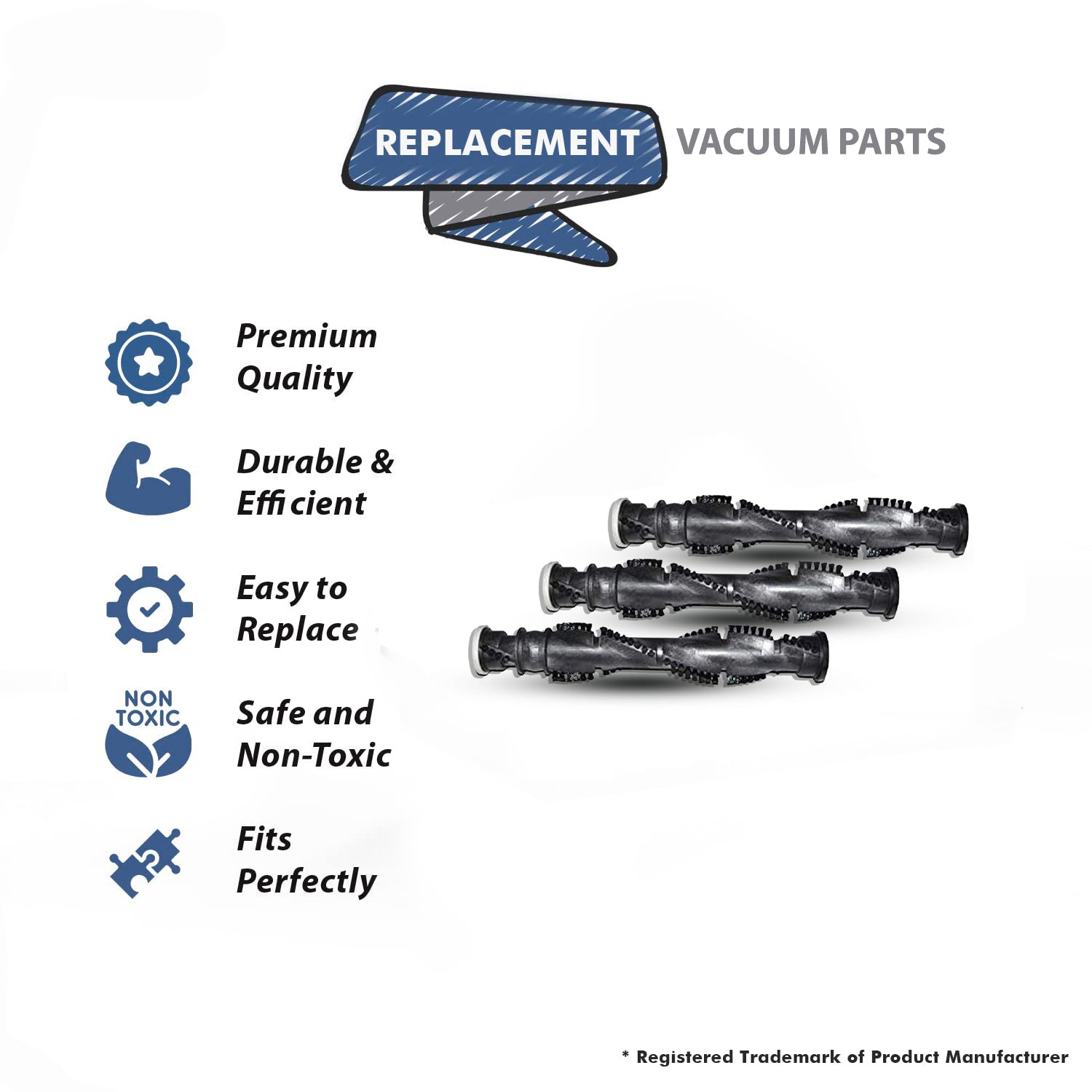 Topvacuumparts Replacement For Bissell Vacuum Brushroll  Fits Proforce Helix Upright 3530, 3537, 46E5, 71Y7 # 203-5624, 2031289, 203-1289, 2038072