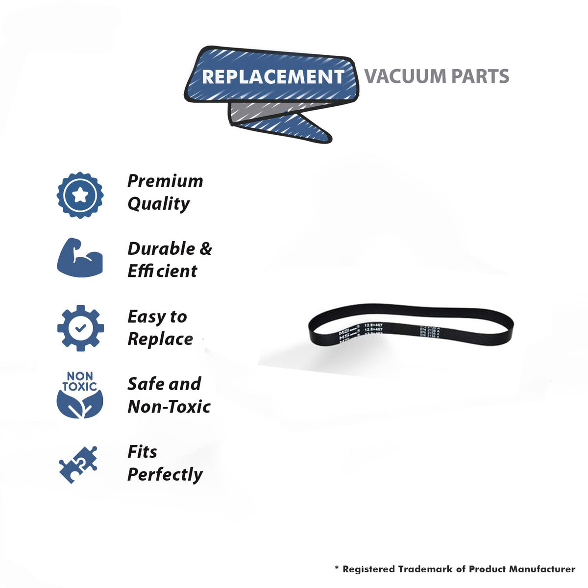Topvacuumparts Replacement For Hoover UH70200 Vacuum Cleaner Windtunnel Rewind Belt # Compare to Part 38-3310-05