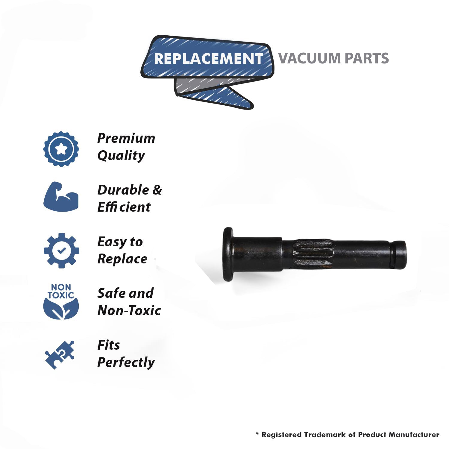 Topvacuumparts Replacement Part For Eureka 4458A, 4468A, 4499A Upright Vacuum Cleaner Axle - Rear # Compare to part 38590A