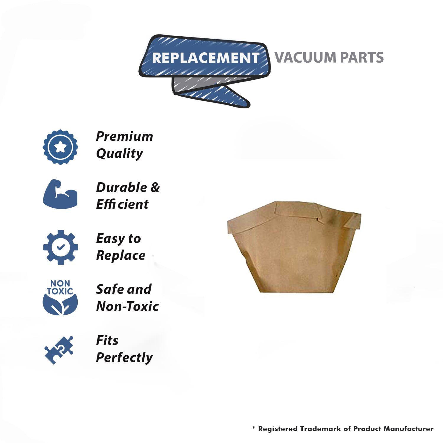 Topvacuumparts (3) Type-BP Vacuum Paper Bags Replacement Part For Hoover C2401, RY4001 Shoulder Vac Backpack Models # Compare to Part 1KE2103000