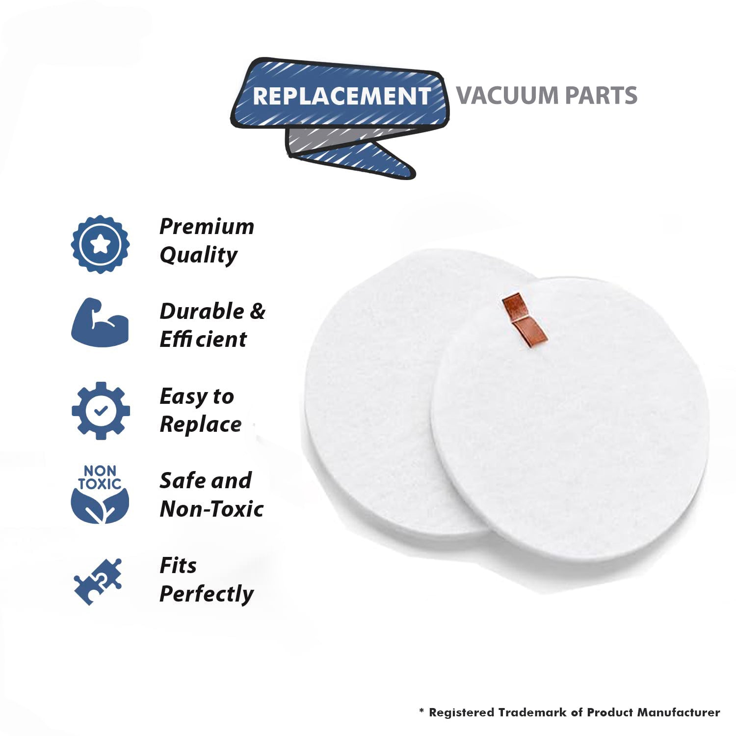 Topvacuumparts Vacuum Filter Replacement for Shark Vertex DuoClean PowerFin Upright Vacuum AZ2000, AZ2000W, AZ2002 #F695
