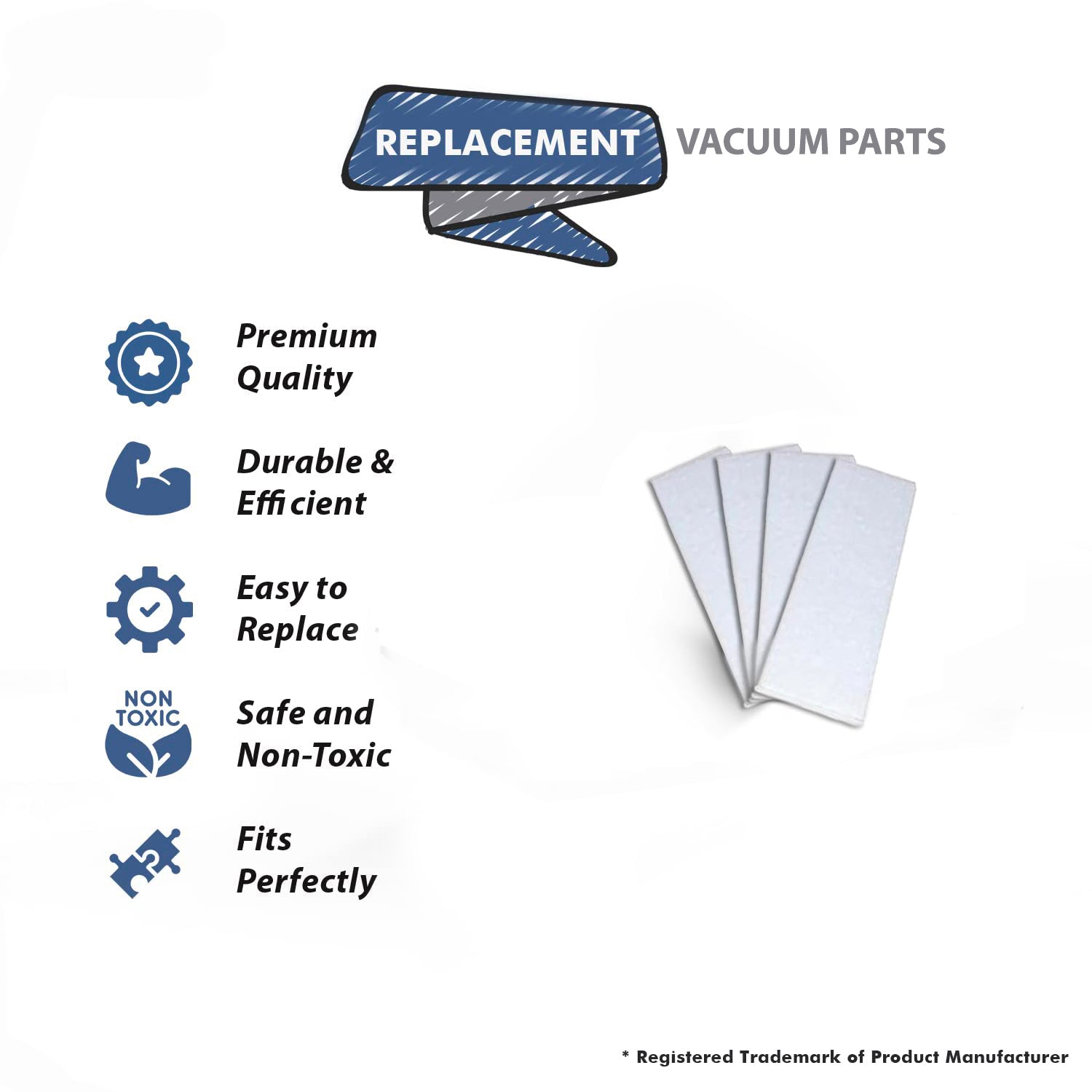 Topvacuumparts Replacement For Hoover WindTunnel T-Series Vacuum Outlet Exhaust Filter (4 PK) Fits UH30310, UH30300, UH30302, CH53005# 902418001
