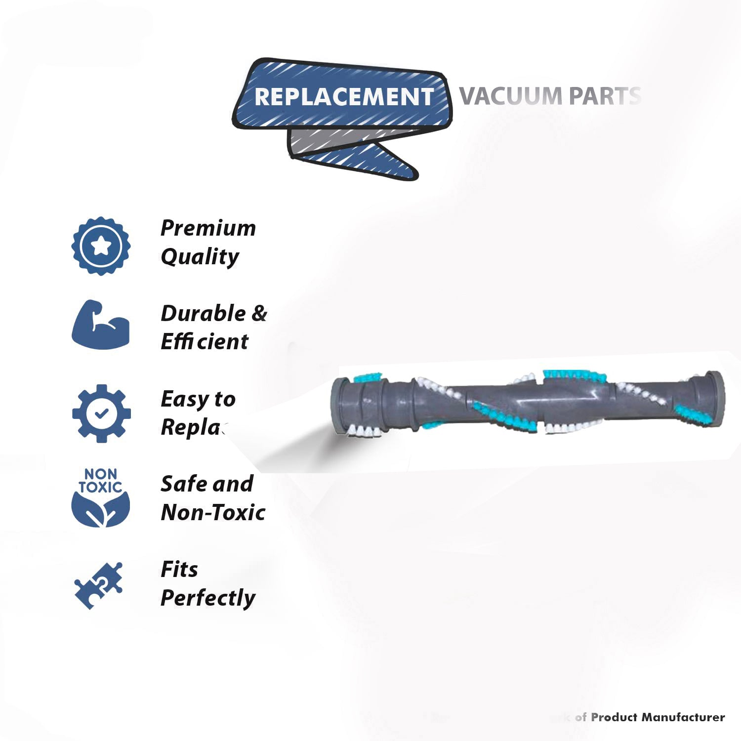 Topvacuumparts Replacement Part For Bissell 3675, 3676, 36762 3534 Cleanview Rewind Vacuum Cleaner BrushRoll # Compare to Part 1636003