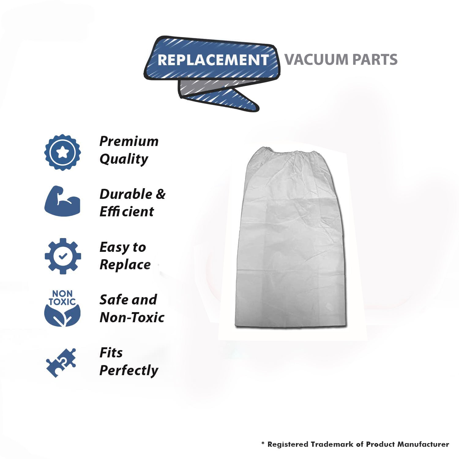 Topvacuumparts Replacement Part For modern day Morden Day Central Vac 12 Gallon Vacuum Cleaner Elastic Band Paper Bags 3PK # compare to part 720HF 5