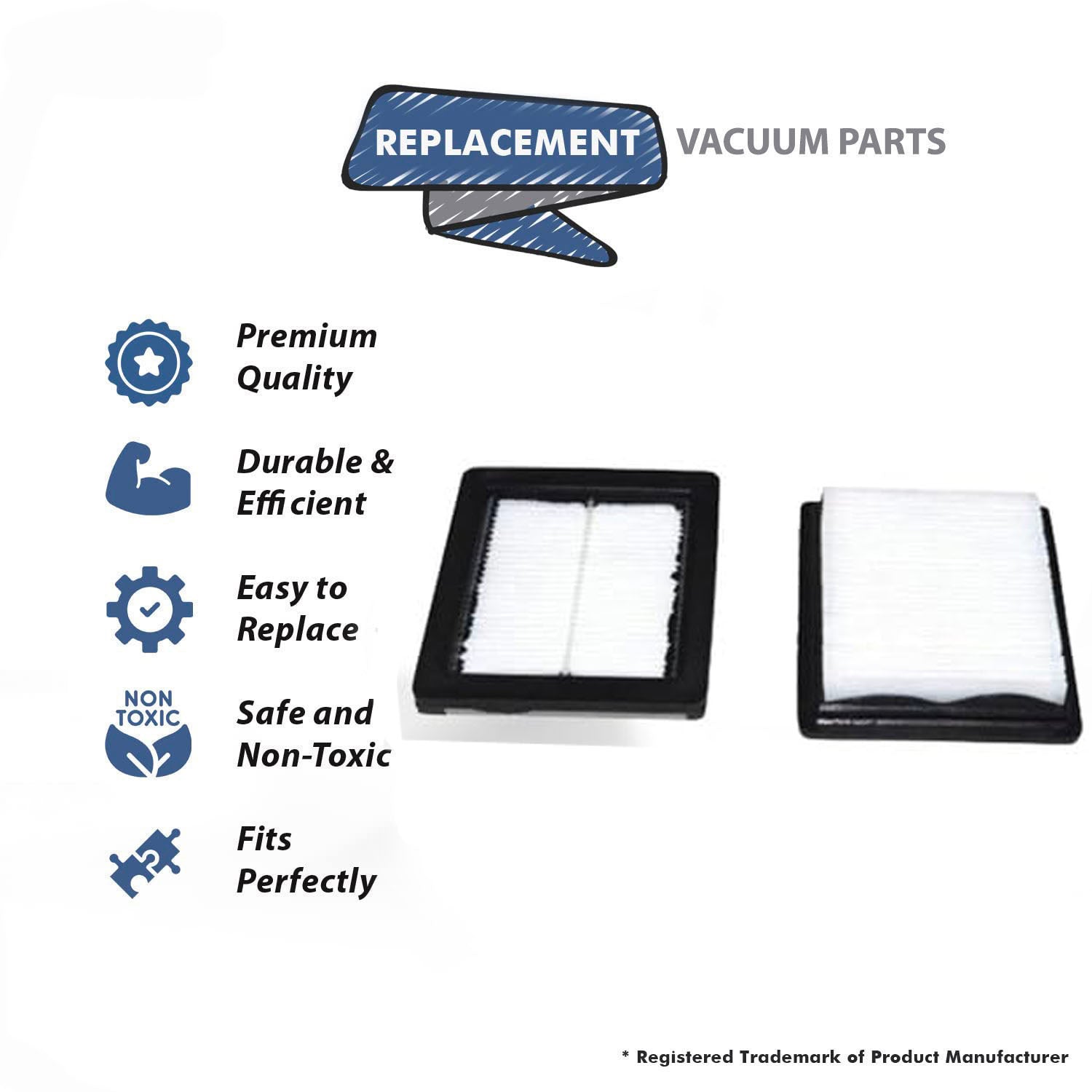 Topvacuumparts Replacement For Proteam GoFit Series Backpack Vacuum Exhaust Hepa Filter # Compare to Part 844488