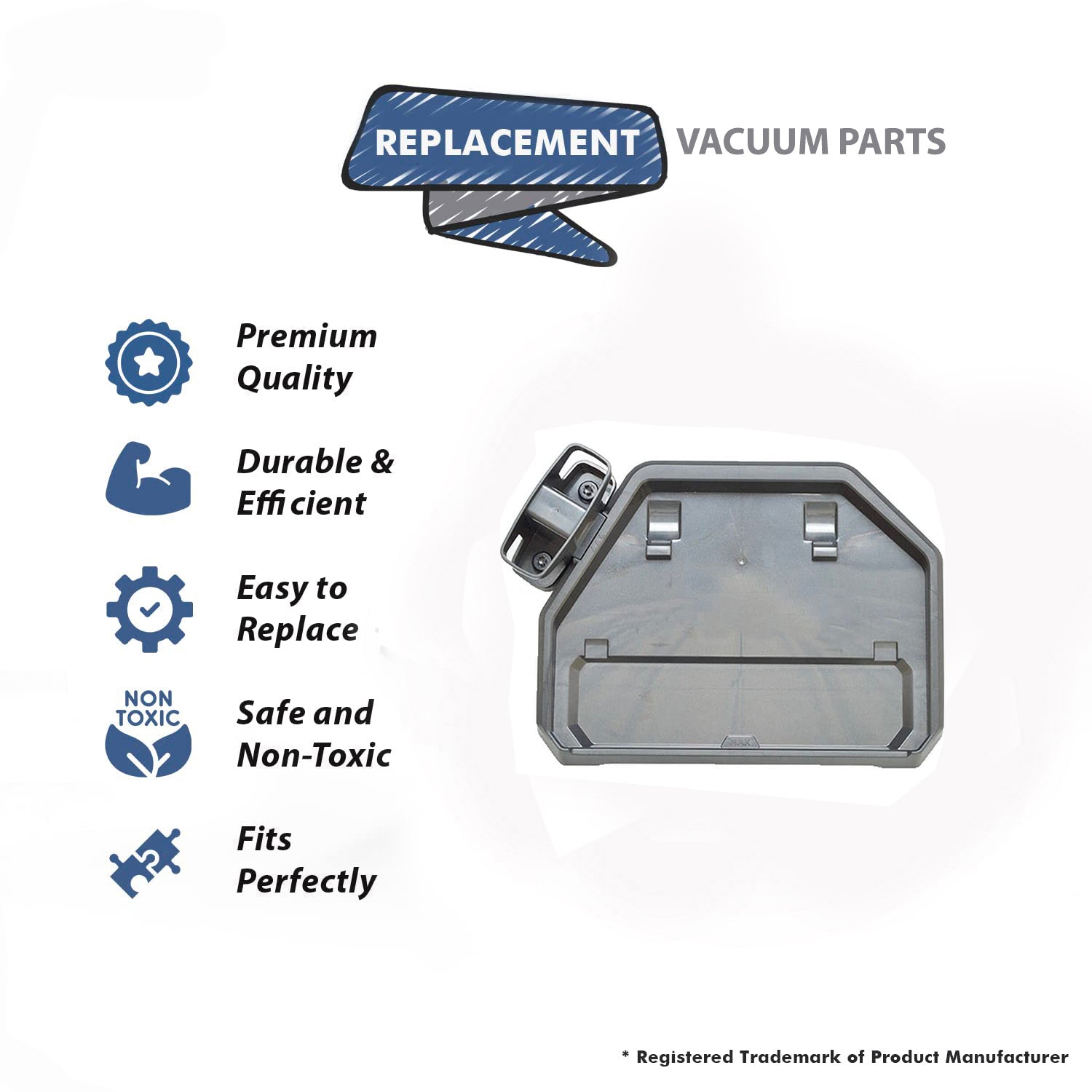 Topvacuumparts Replacement For Bissell Parking Tray with Brush Holder fits 1785F, 17857, 1785C, 1785D, 1785N Vac Models # compare to part 1608687