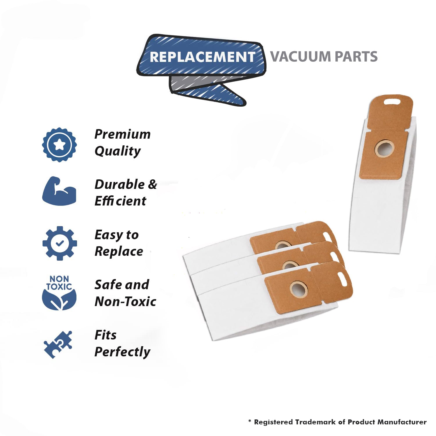 Topvacuumparts Heavy Duty Multi-Layer Replacement Vacuum Bags for Sanitaire Precision Upright SP205 & SP5030 with Bonus Motor Filter #SP205 4-Pack