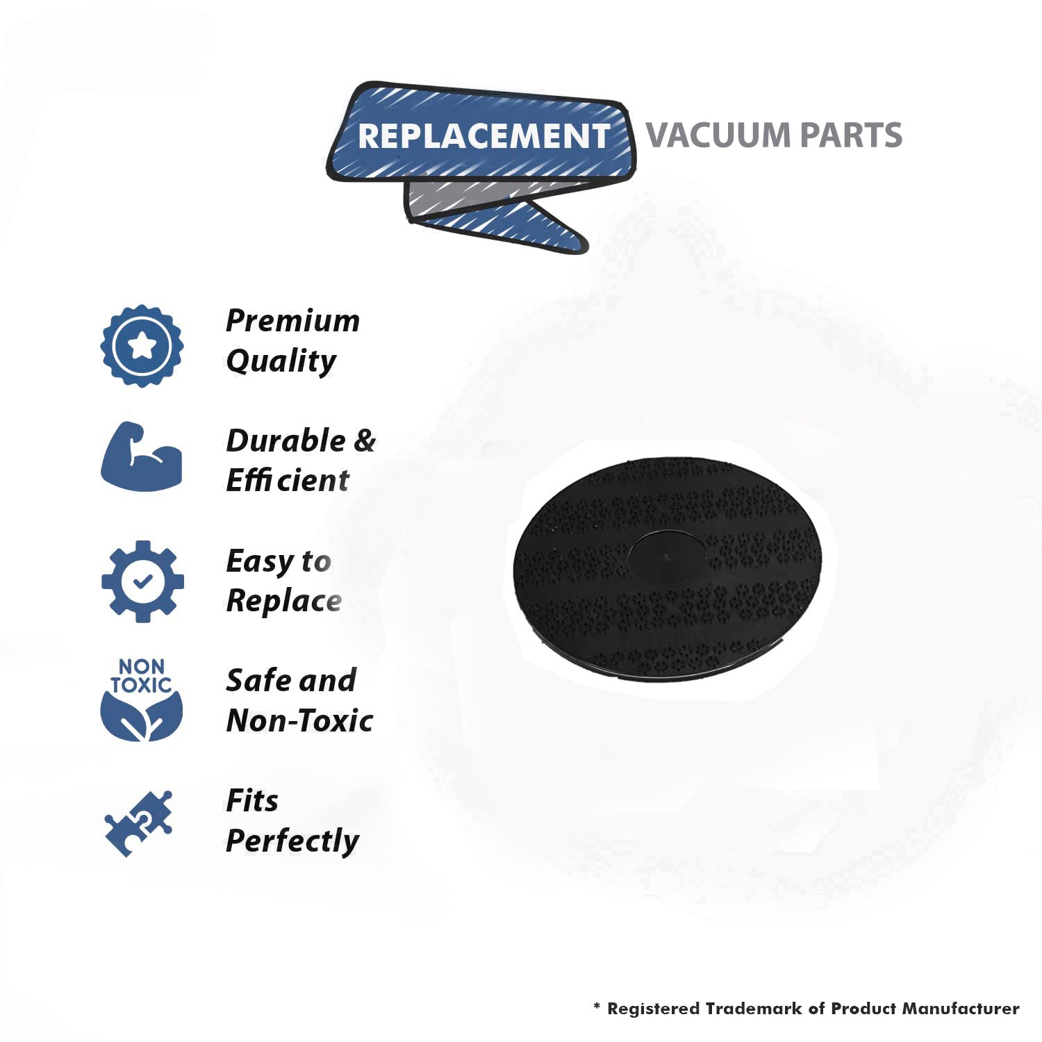 Topvacuumparts Replacement Part For Vacuum Cleaner Orbiter Pad Holder Part # compare to part 53178-510327