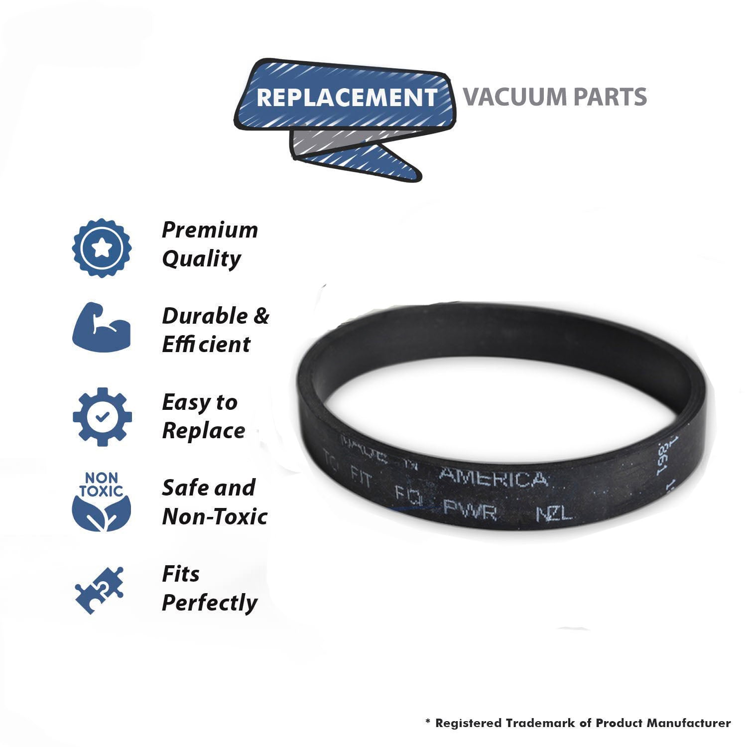 Topvacuumparts Replacement Part For Filter Queen Vacuum Cleaner Power Nozzle Belts 48, 88, CA96, 96 (1 Belt) # compare to part 17379