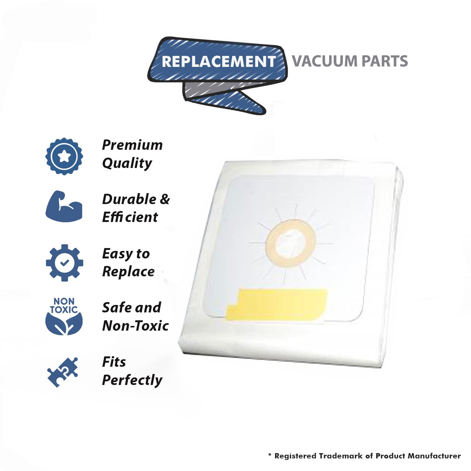Topvacuumparts Vacuum Bags Replacement Part for Nutone Central Vacuums 3 Bags # compare to part 391
