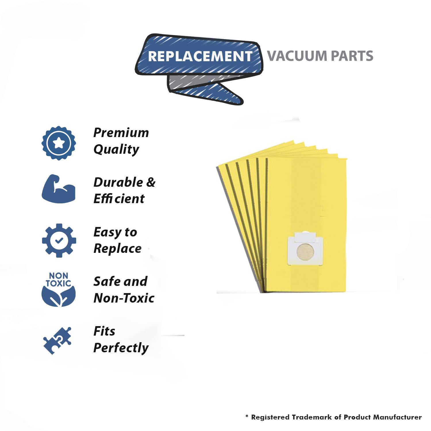 Topvacuumparts Replacement for Kenmore Canister Type C/Q 5055, 50557, 50558 and Pana·sonic Type C-5 Vacuums, 21 Pack Vacuum Cleaner Bags