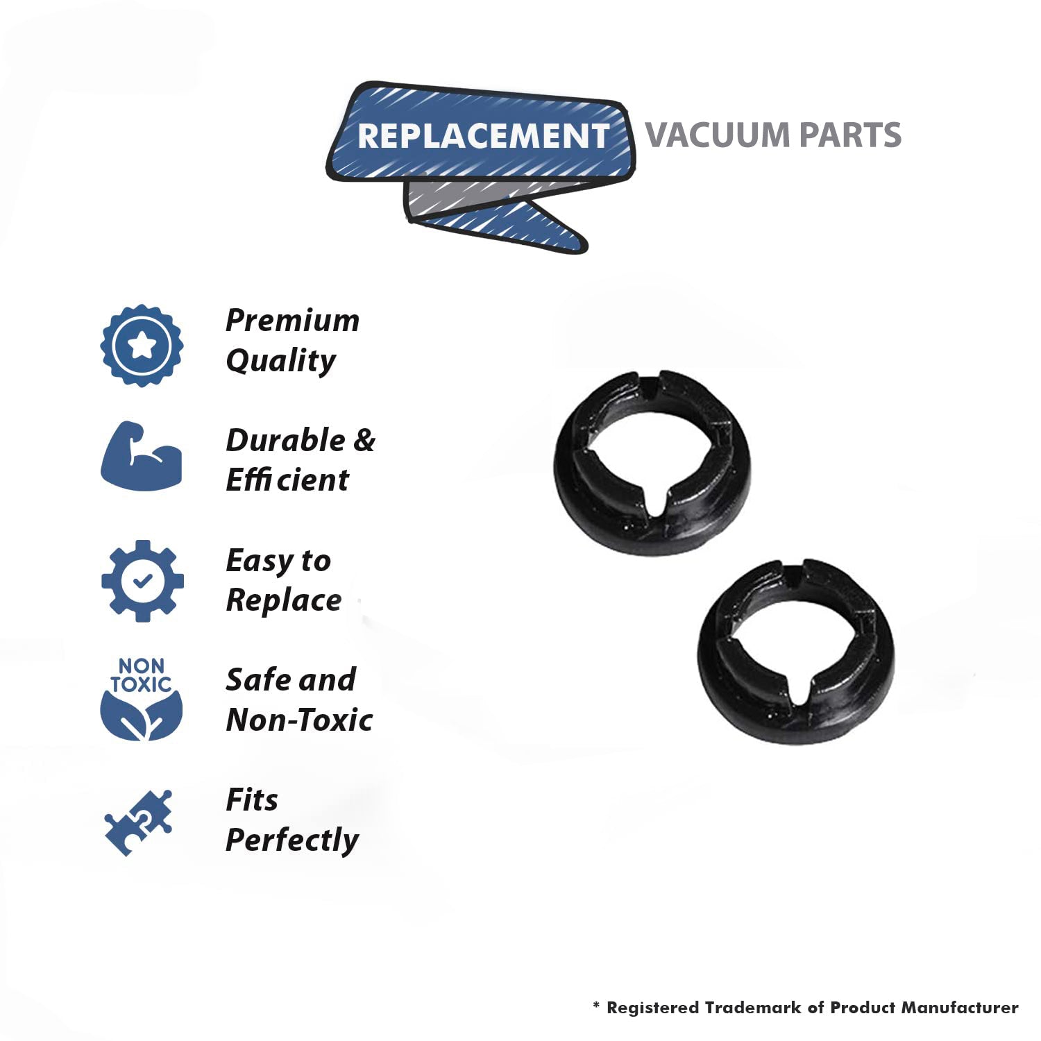 Topvacuumparts Replacement Part For Hoover Convertible Vacuum Cleaner 2Pk Rear Wheel Retainer # compare to part 440010494