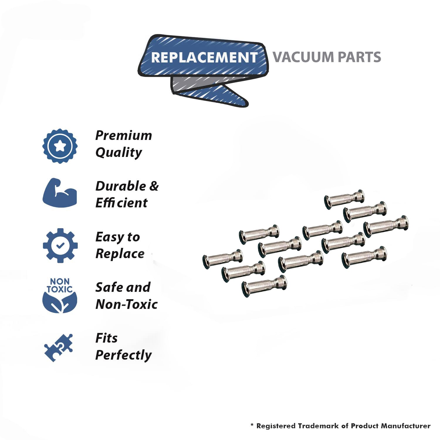 Topvacuumparts Replacement Part for Eureka, Sanitaire Upright Vacuum Handle Nut and Bolt 12 Pk # Compare to Part 53198A1, 53198-1