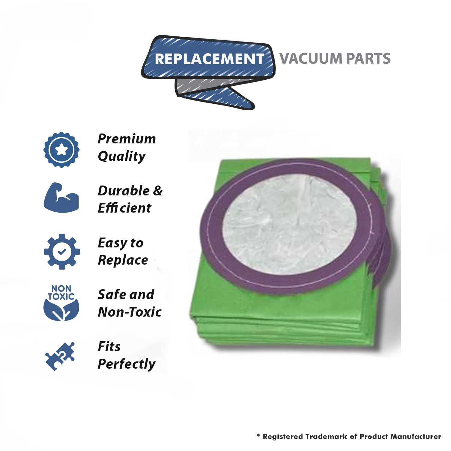 Topvacuumparts Replacement for Proteam 10 Quart Backpack Vacuum Bags. 6 Pack Bundle # compare to part 100331