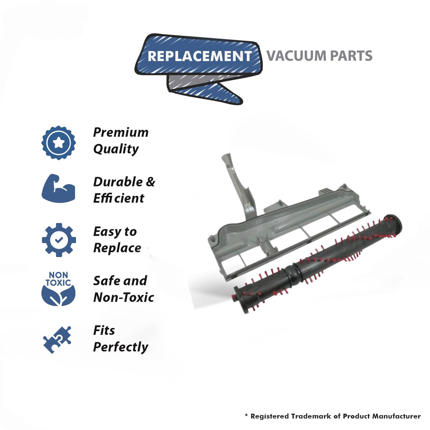 Topvacuumparts Replacement part for Dyson DC07 Vacuum Cleaner Brushroll And Bottom Plate # Compare to part 913868-01