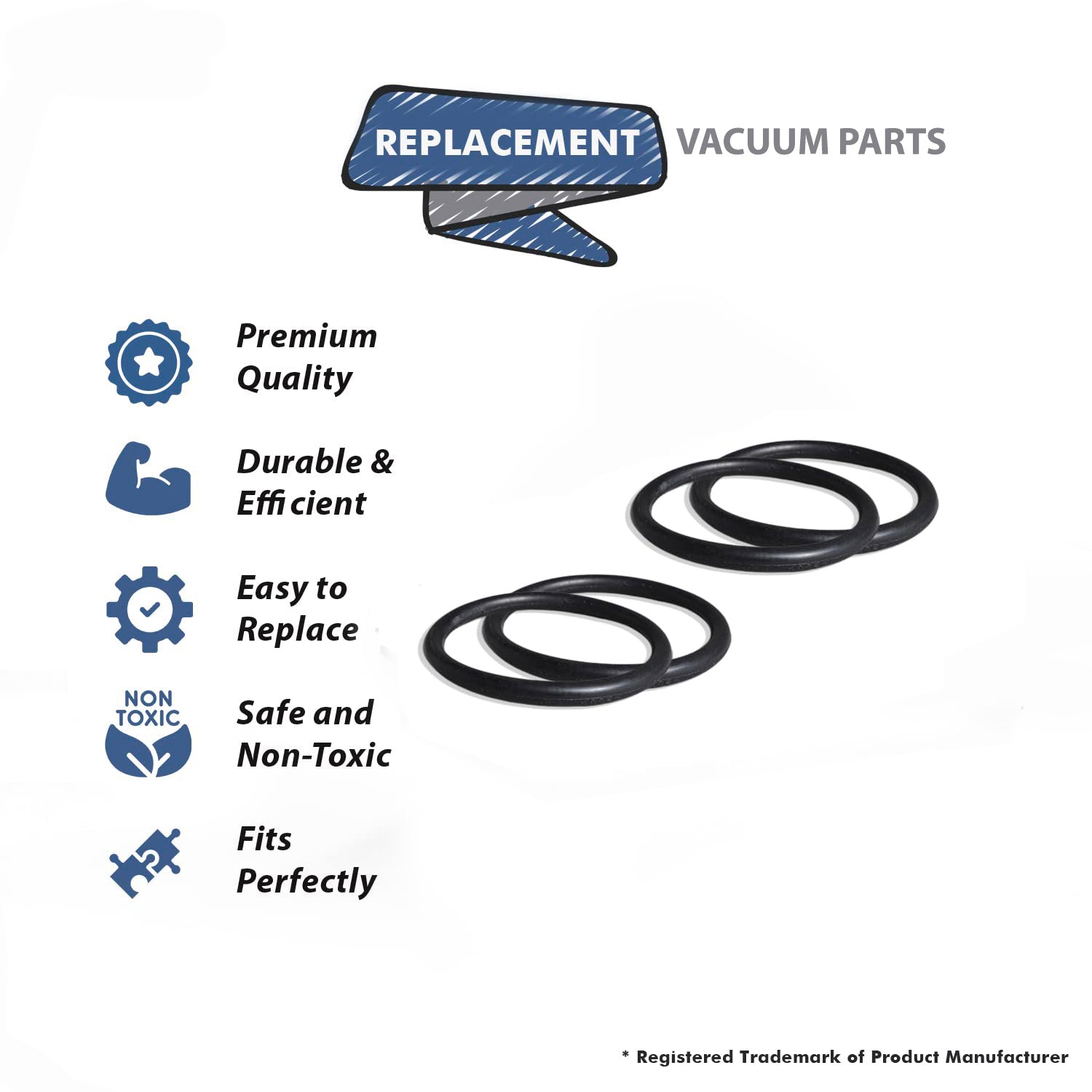 Topvacuumparts Replacement Part for Hoover 91, 918, Convertible Vacuum Cleaner Round Belt 3Pk # Part 049258AG