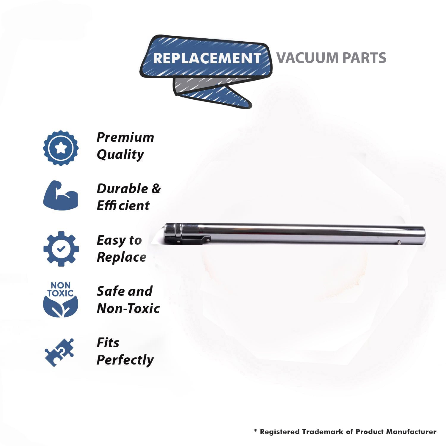 Topvacuumparts Replacement Part For Hoover PortaPower Commercial Shoulder Vac Steel Wand # compare to part 43453027