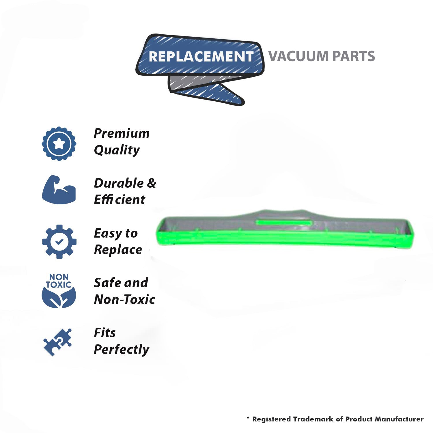Topvacuumparts Replacement Part For Royal FR50152 Steam Vac Squeegee Blade # Compare to Part 302658002
