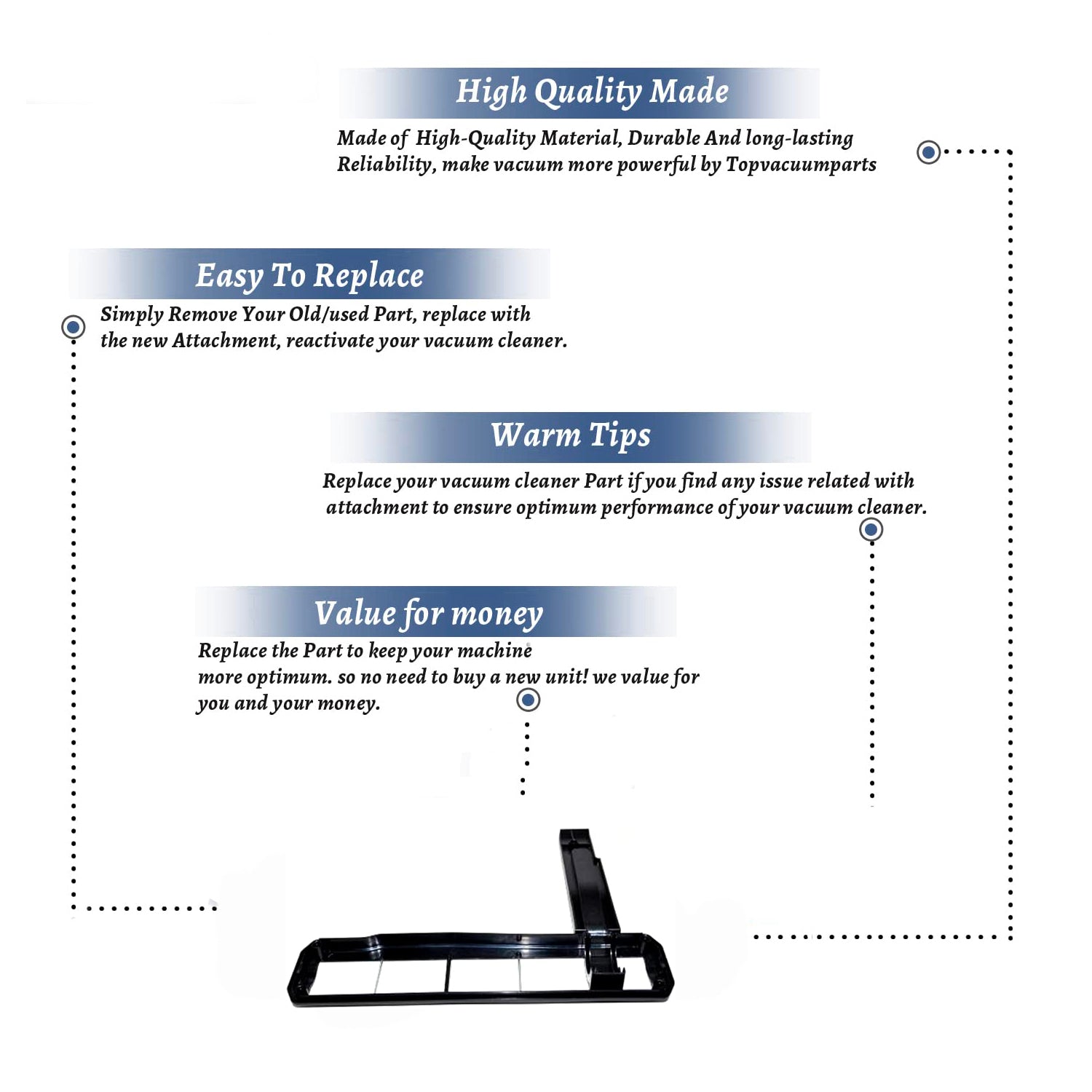 Topvacuumparts Replacement Part For Fuller Brush Jiffy Maid Bagless Upright Vacuum Cleaner Bottom Plate # compare to part B283-0042