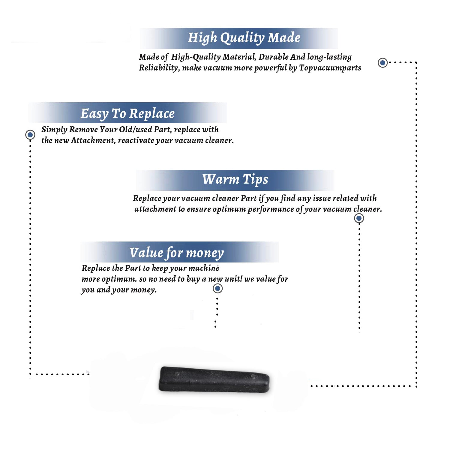 Topvacuumparts Replace Part For D3A, D3C Rubber Bearing Gasket Compatible With Part Number 2443B