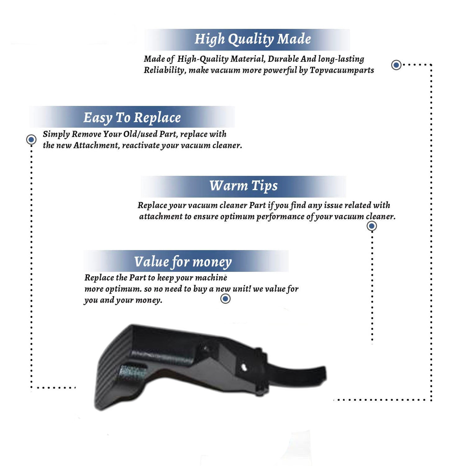 Topvacuumparts Replacement Part For Bissell 6594 Upright Vacuum Cleaner Detent Lever # compare to part 2031223