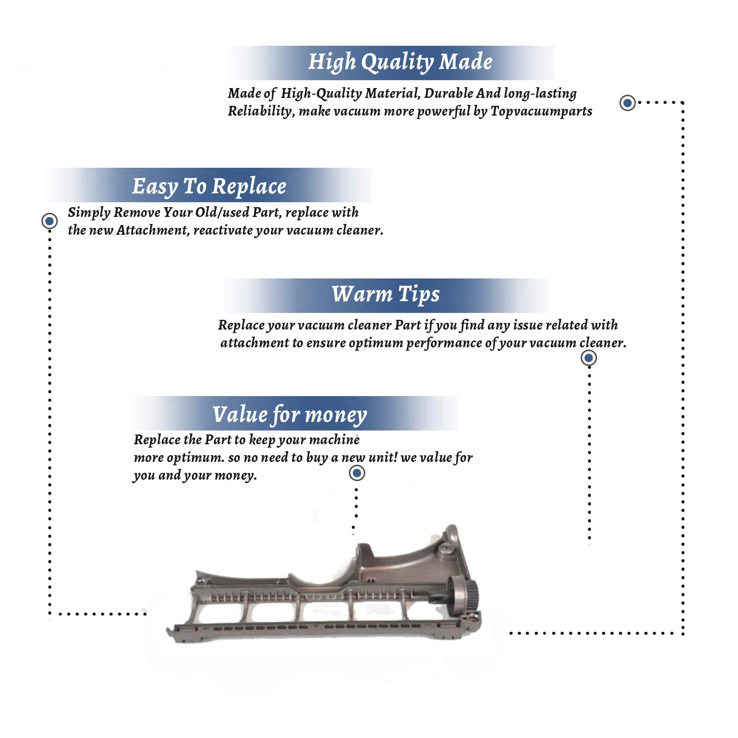 Topvacuumparts Replacement Part For Dyson DC25 Bagless Upright Vacuum Cleaner Bottom Plate