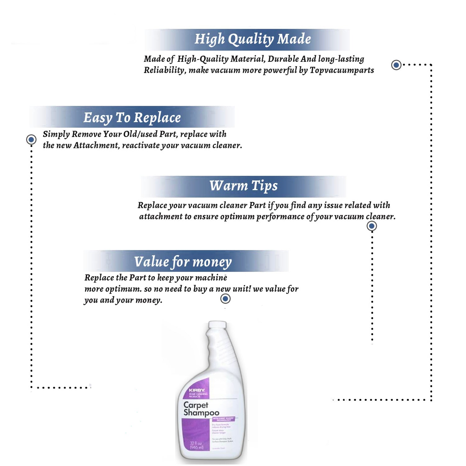 Topvacuumparts Replacement Part For Kirby TVP 32oz Bottle Lavender Vacuum Cleaner Shampoo // 252702S