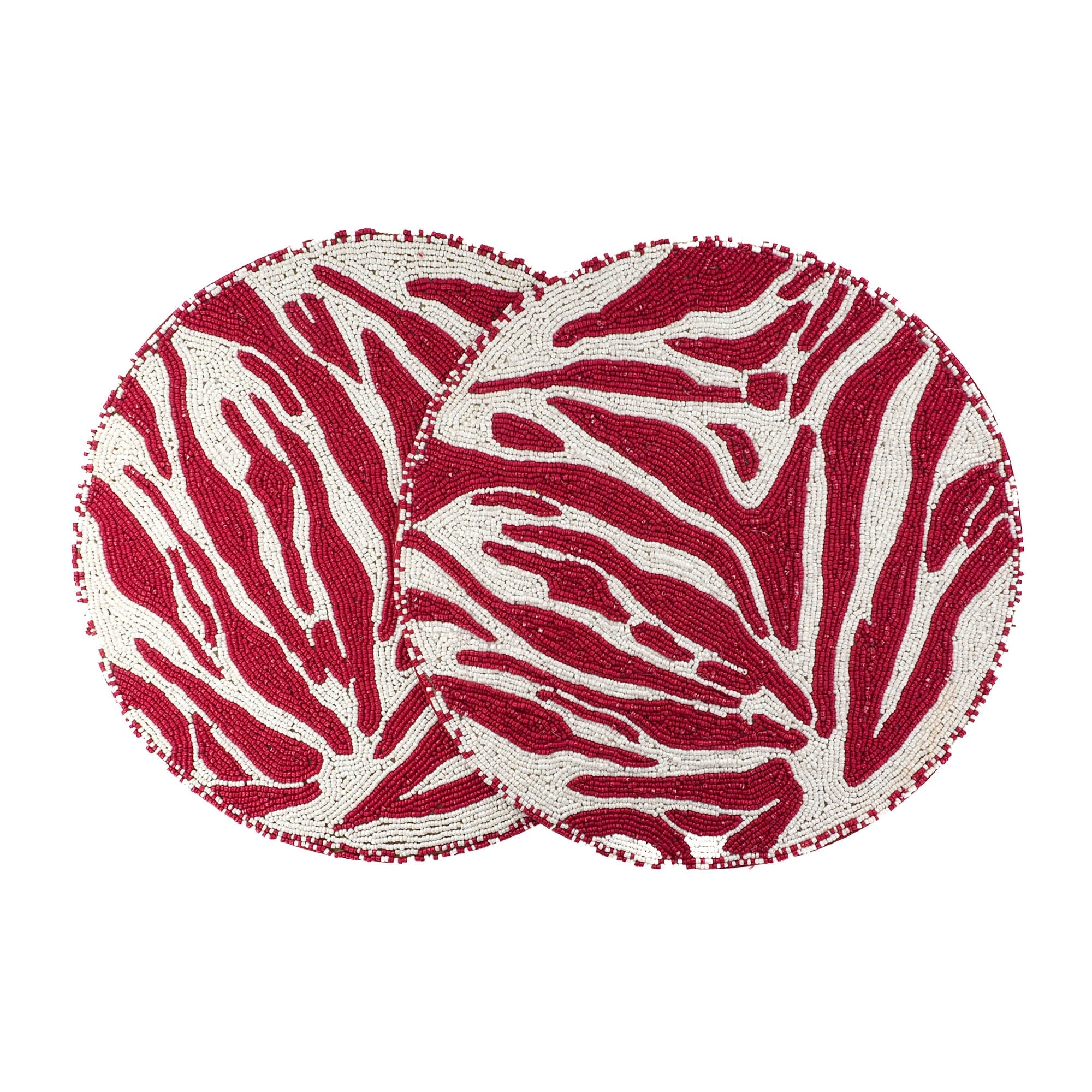 Red & White Placemats, Set of 2