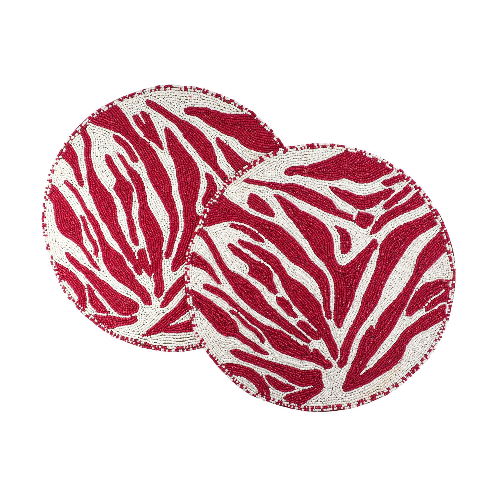 Red & White Placemats, Set of 2