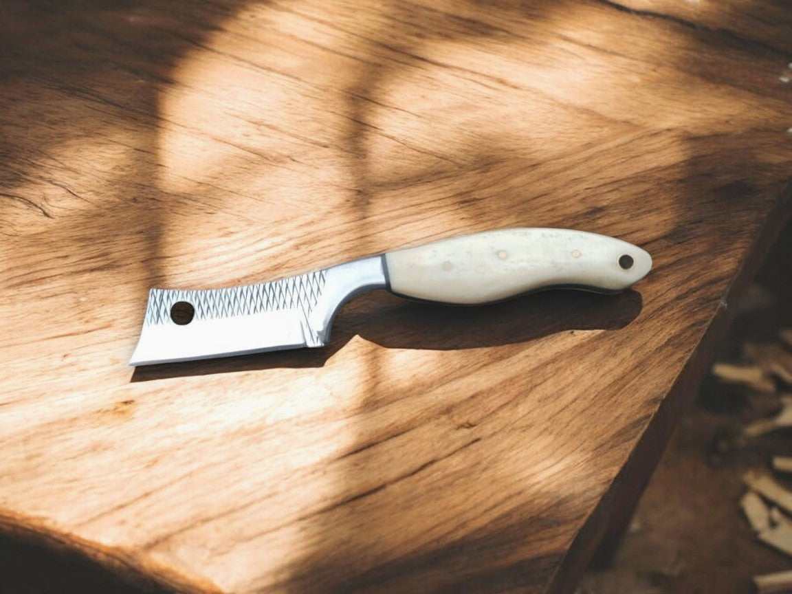Custom Handmade Bull Cutter Knife – Rasp Tool Steel, 8