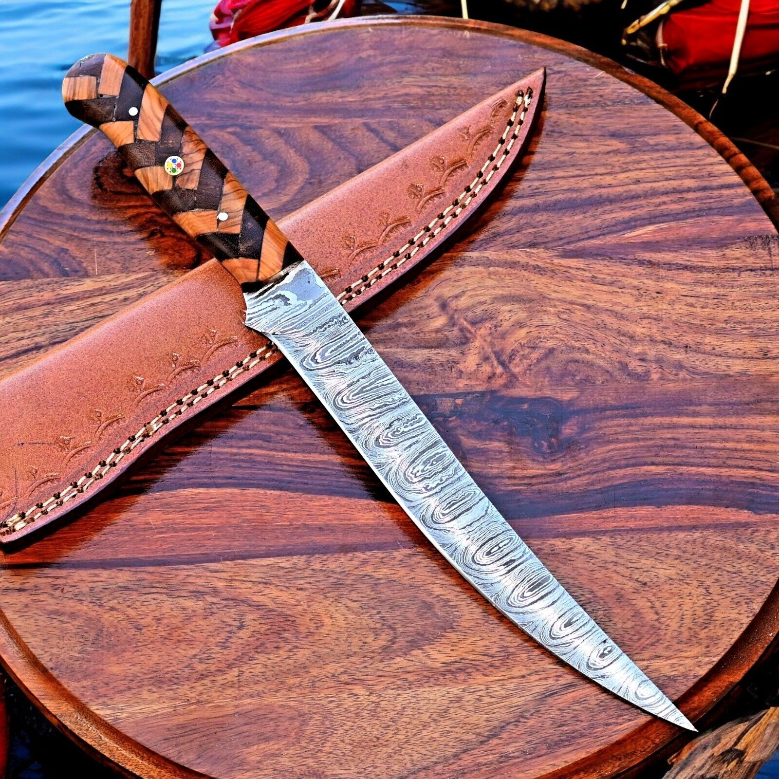 Handmade Damascus Fillet Knife – 12