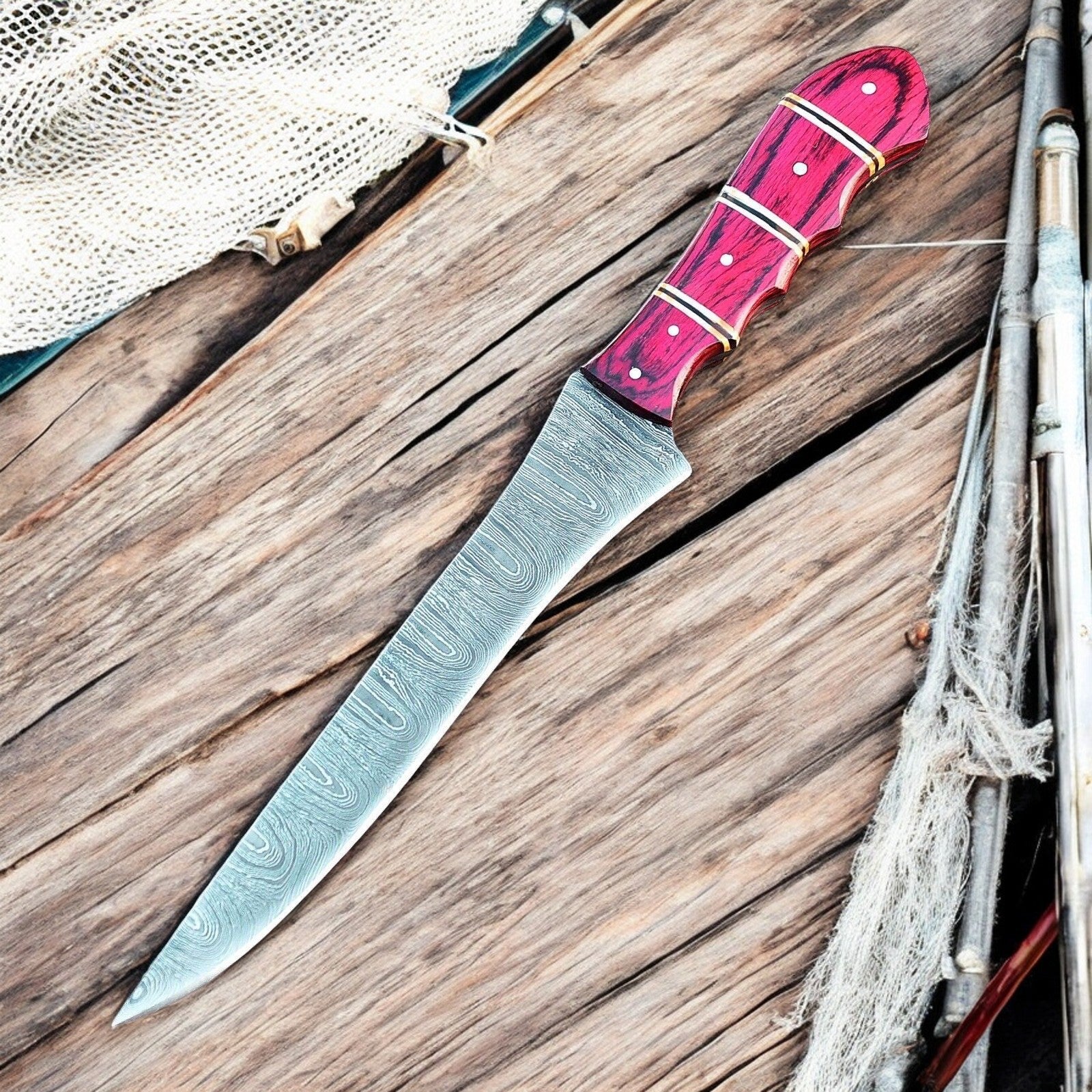 Handmade Damascus Fillet Knife – 12