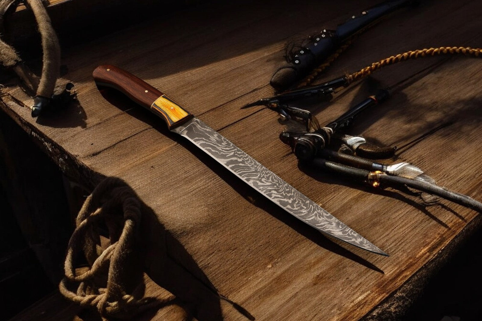 Premium Damascus Fillet Knife – 12.5