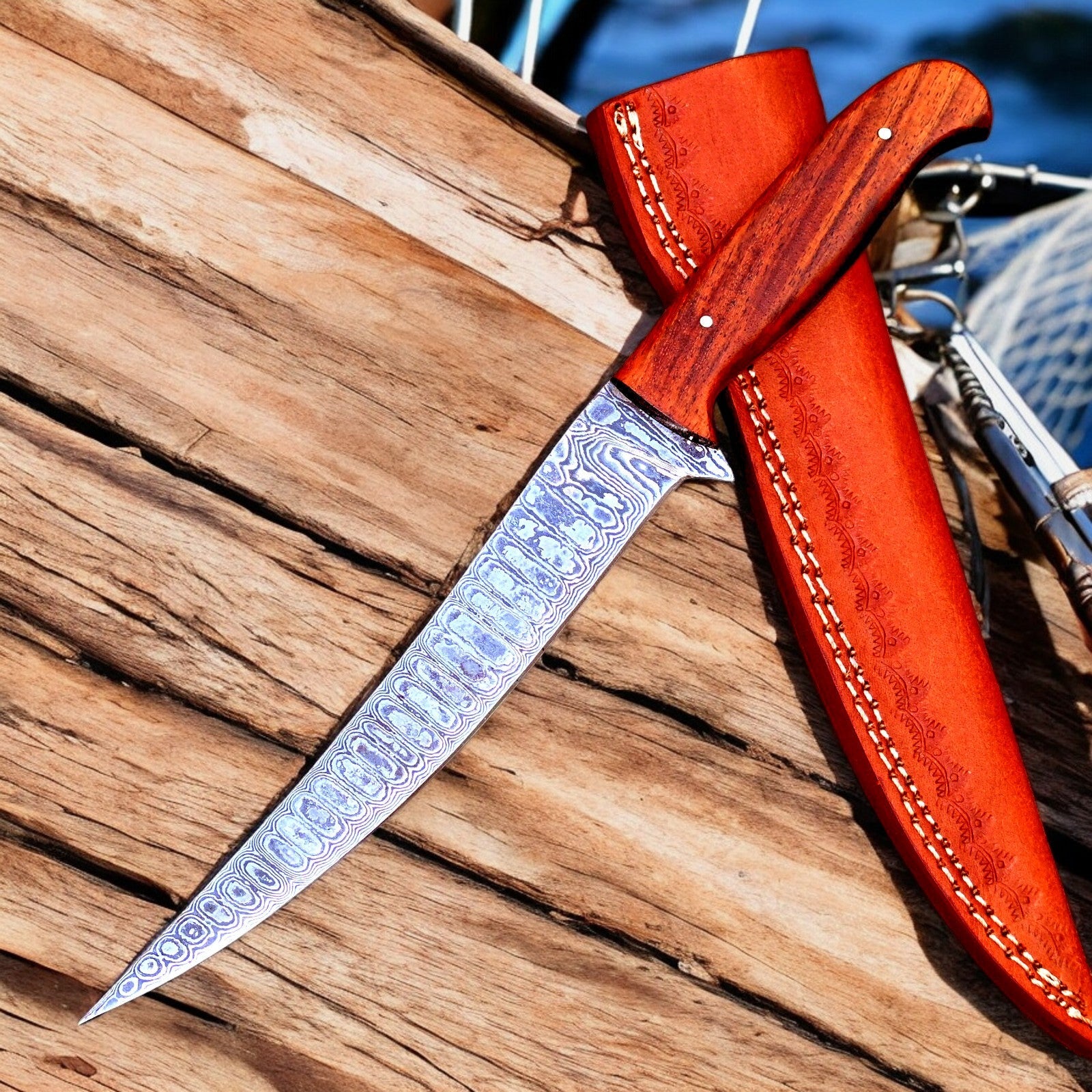 Premium Handmade Damascus Fillet Knife – 12