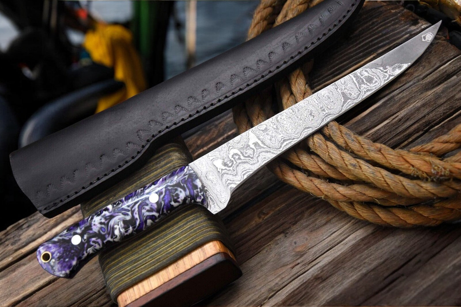 Premium Handmade Damascus Fillet Knife - 12.8