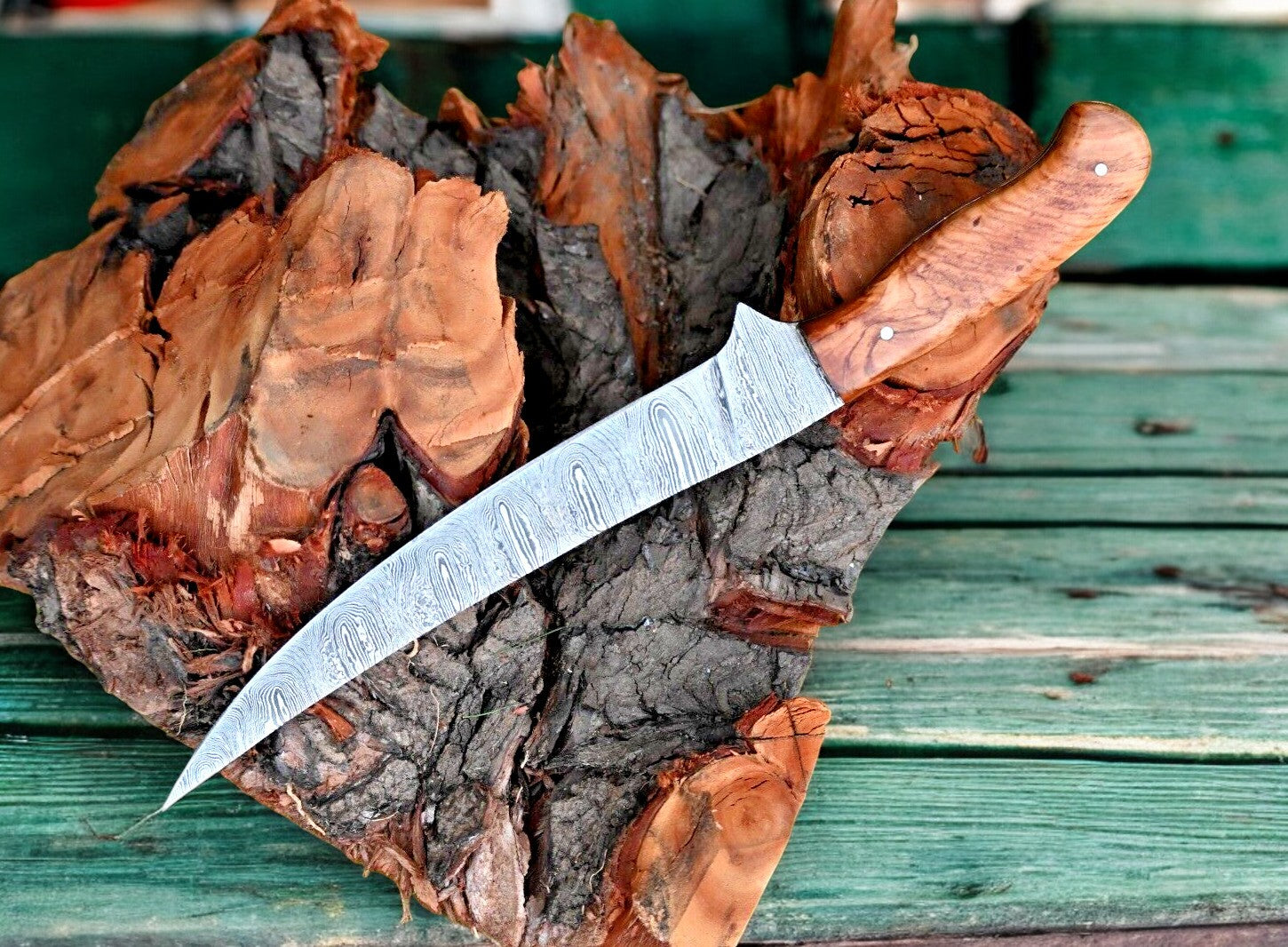 Handmade Damascus Fillet Knife – 12.6