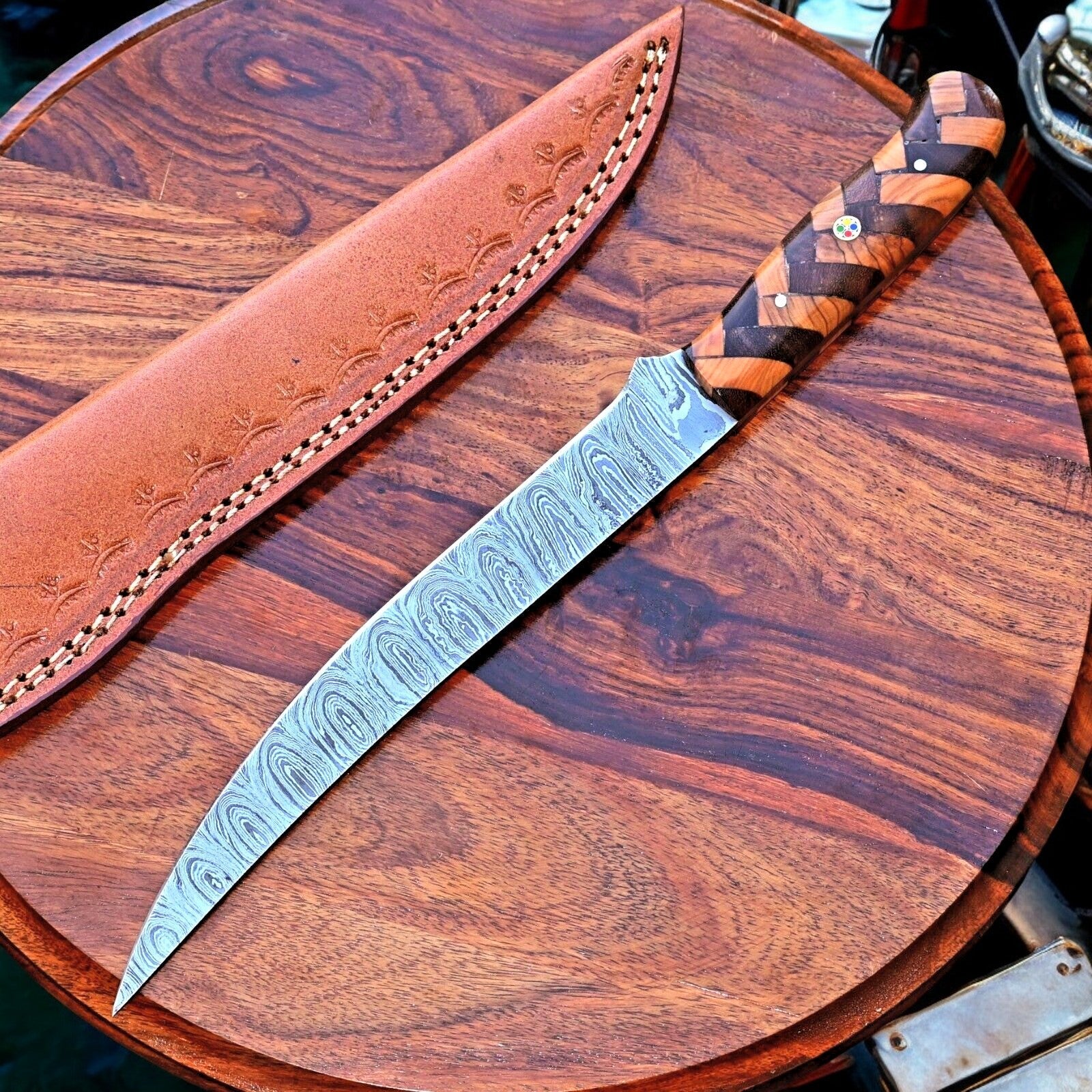 Handmade Damascus Fillet Knife – 12