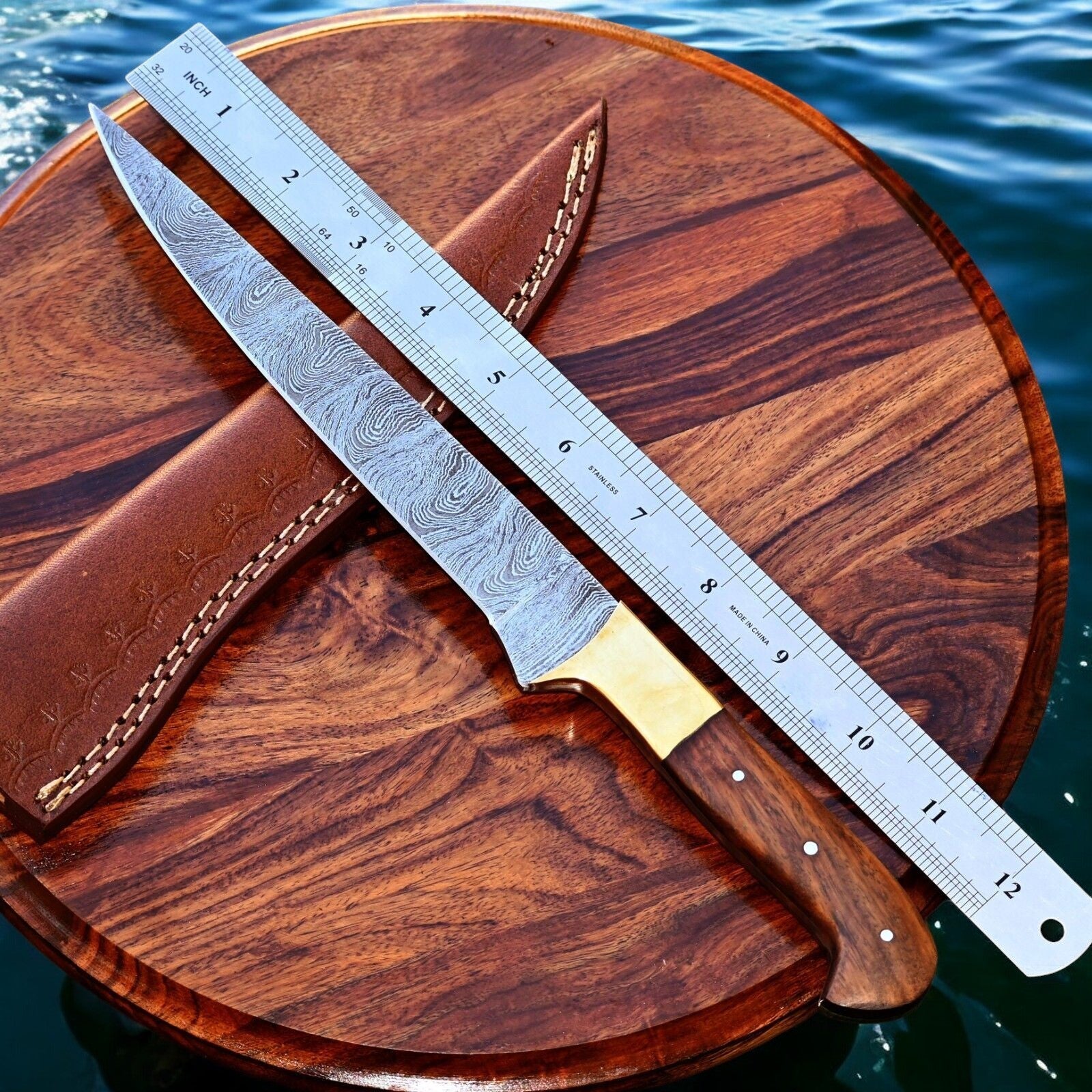 Handmade Damascus Fillet Knife – 12.5