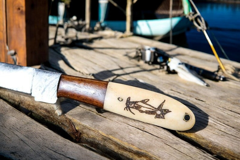 Custom Handmade Damascus Fillet Knife | 13