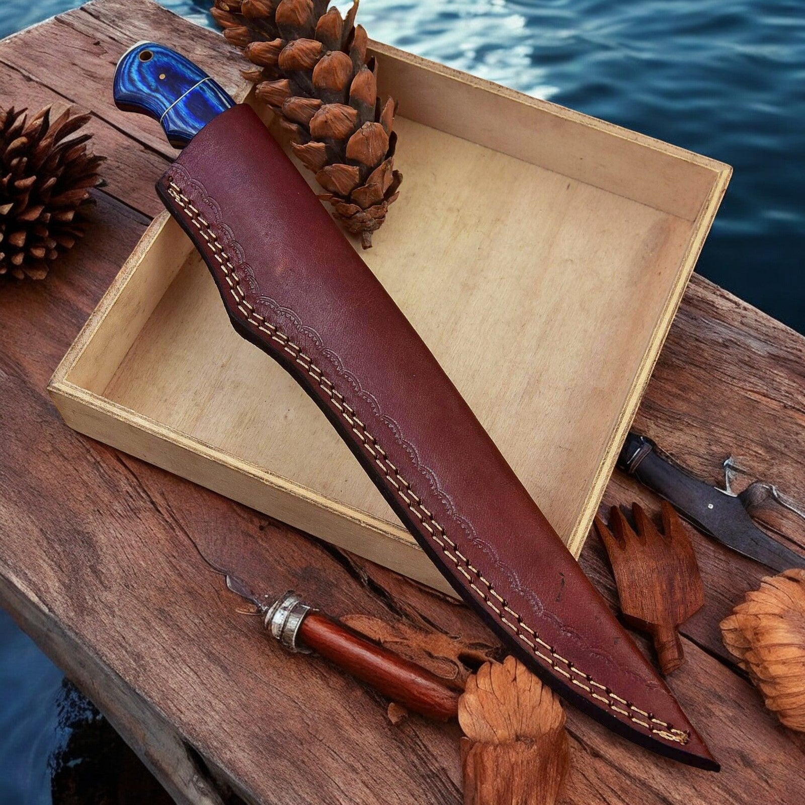Custom Handmade Damascus Fillet Knife – 12