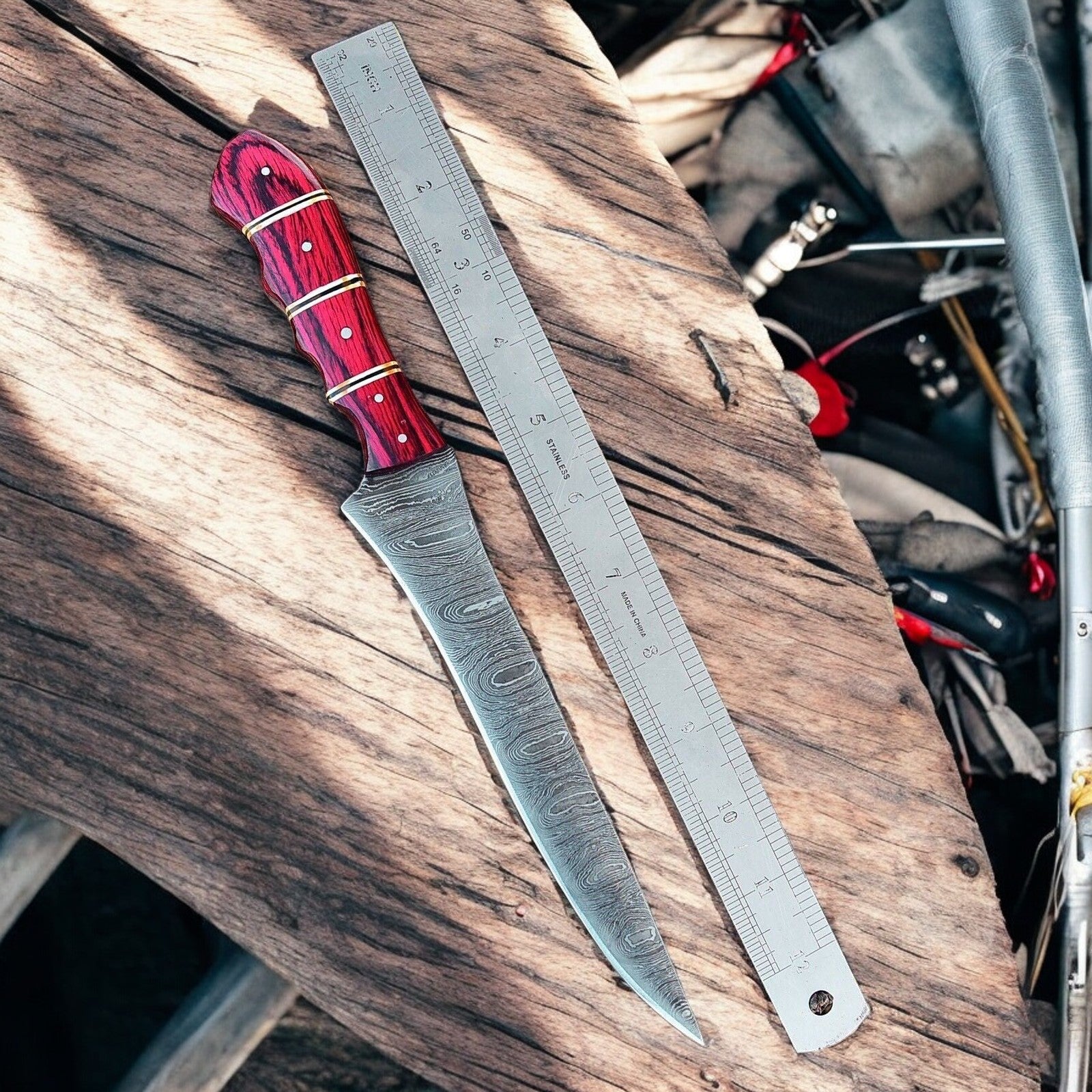 Handmade Damascus Fillet Knife – 12